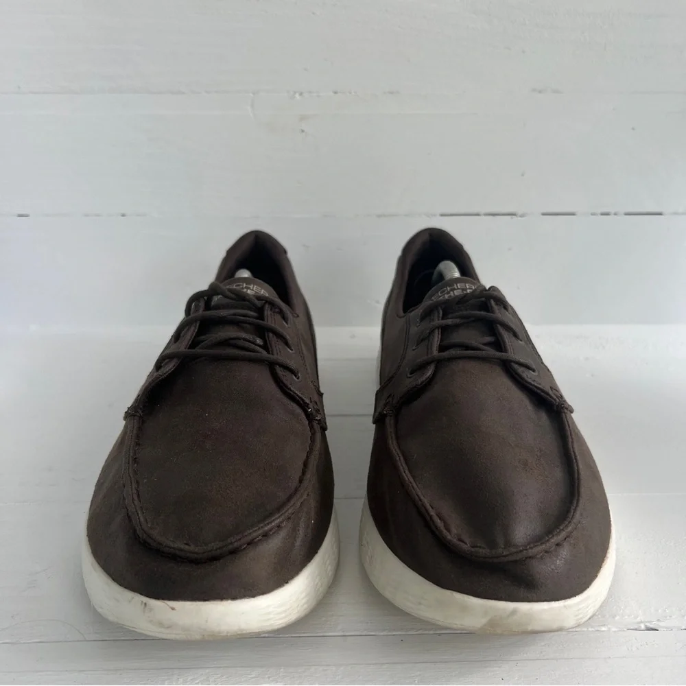 Skechers Brown Slide On Boat Shoes Men's 13 On The Go Glide In Gen 5 Goga Max